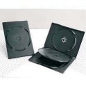 DVD Box 14mm, per 4 DVD, con tray basculante, Nero